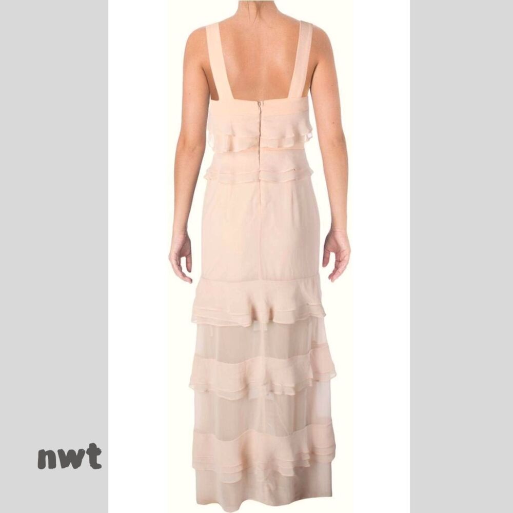 NWT Aqua Ruffle Pink Maxi gown Sz XS - Picture 3 of 6